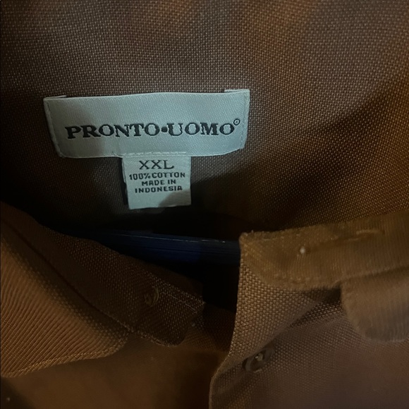 Pronto Uomo Dark Brown Cotton Shirt - Picture 2 of 4